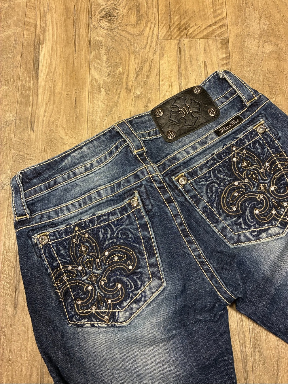 Miss Me y2k Skinny Embellished Pockets Low Rise Jeans